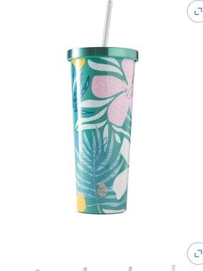 Tal Ivy Stainless Steel Tumbler - 24 oz - Green Tropical - Cold for 24 hr